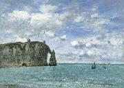 Eugene Boudin The Cliff of Aval France oil painting artist